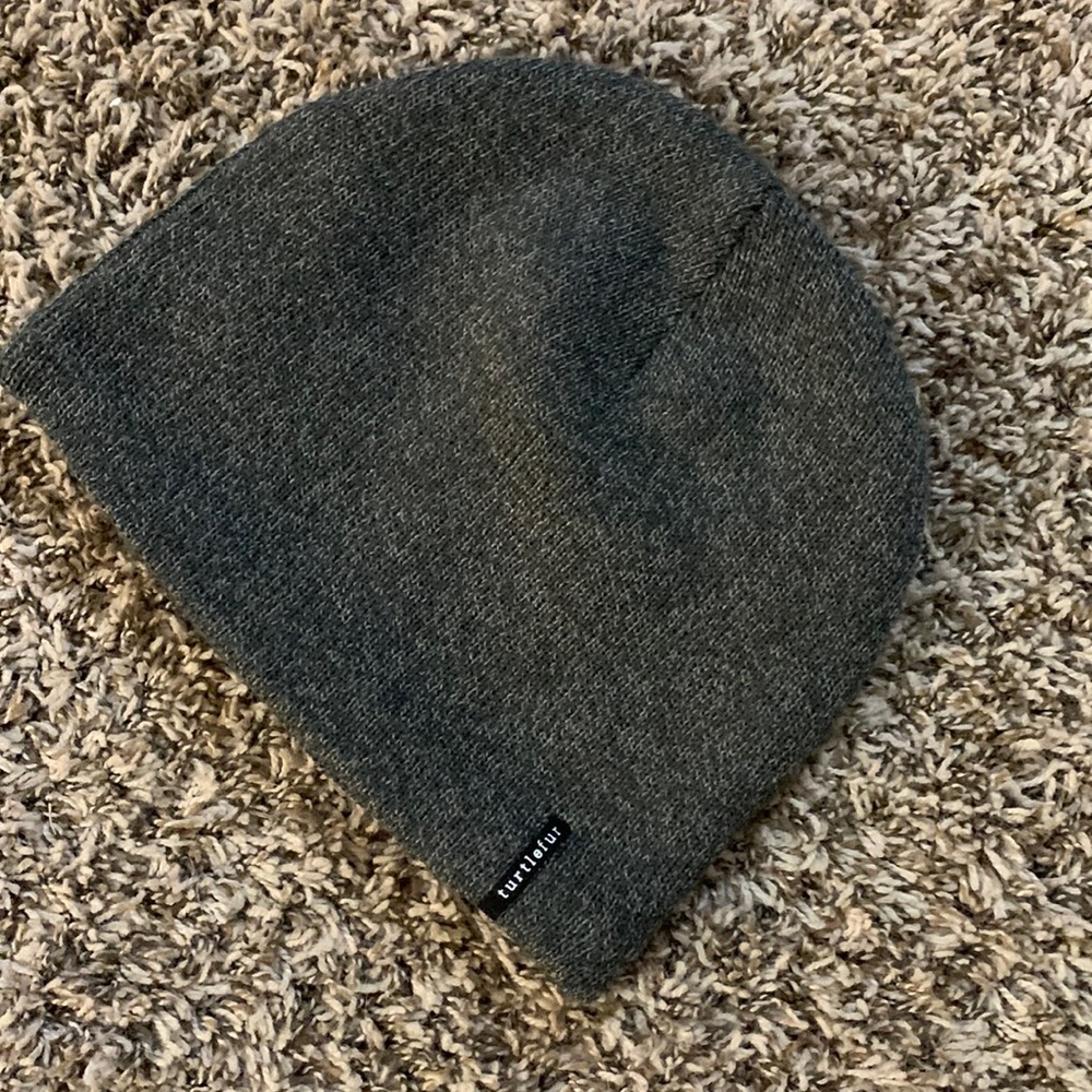 Fleece-lined Turtlefur beanie, charcoal grey